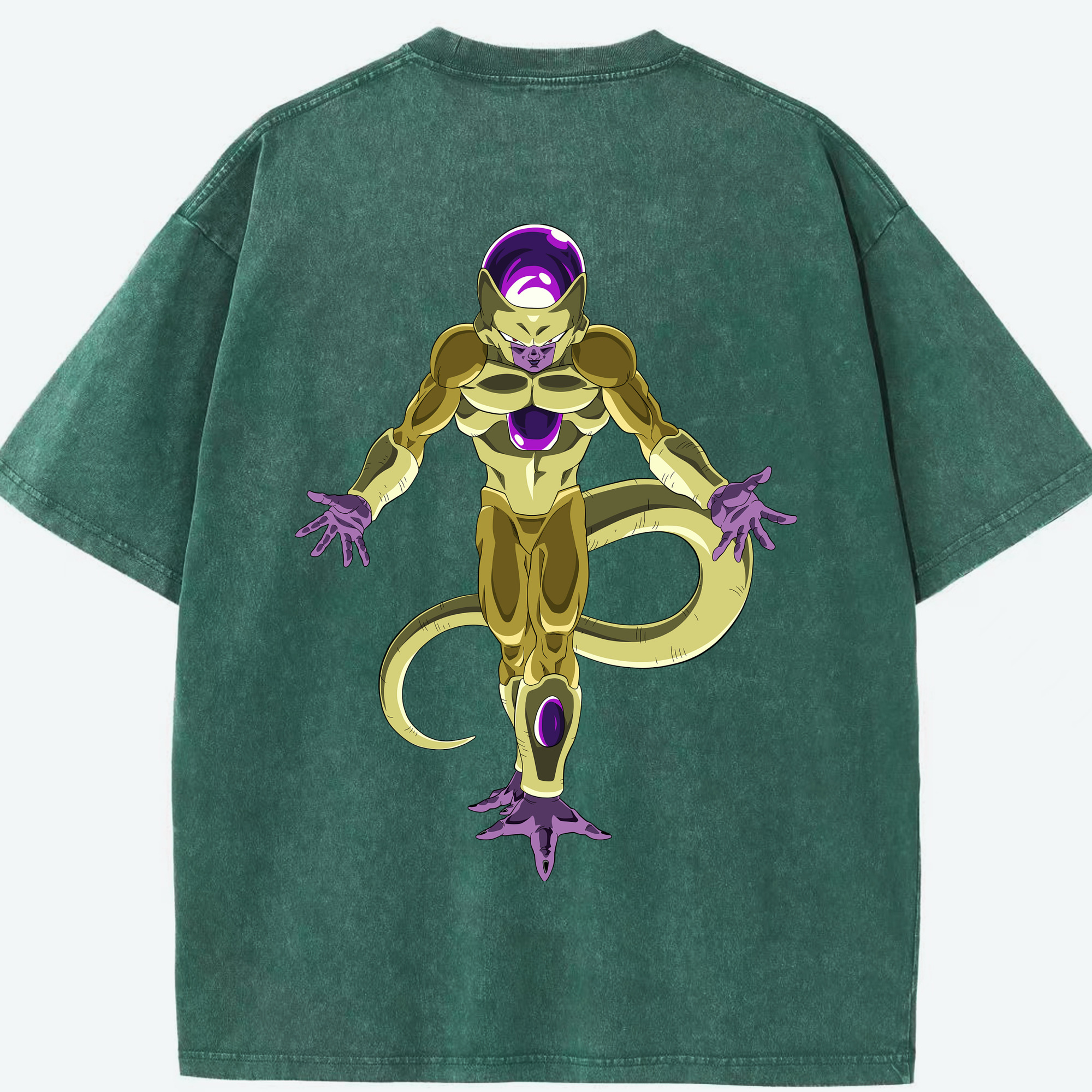 （画像用） ドラゴンボール フリーザ DRAGON BALL Frieza 綿100% ヴィンテージ風 半袖Tシャツ（背面プリント）